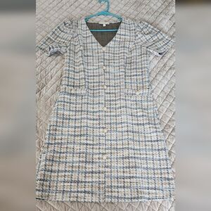 Plaid Button-Front Dress